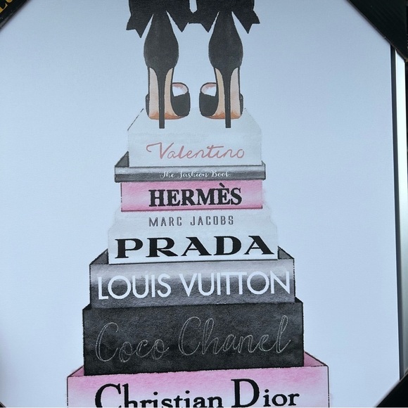 Fashion Stupell Industries Elegant Black Bow Heals On Glam Designer Bookstack - Picture 3 of 6